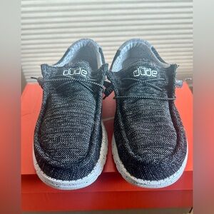 Hey Dude Charcoal and White Slip-On Loafers